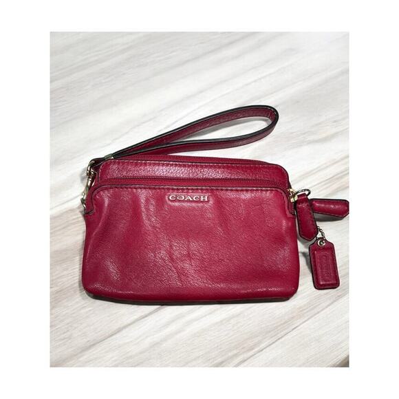 Coach Madison Leather Double Zip Wristlet - Picture 1 of 8